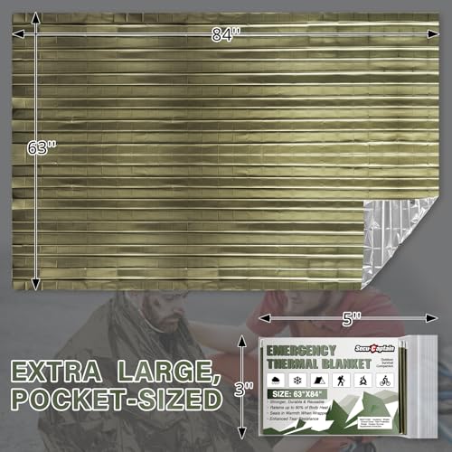 Survival Emergency Thermal Blankets (4 Count)
