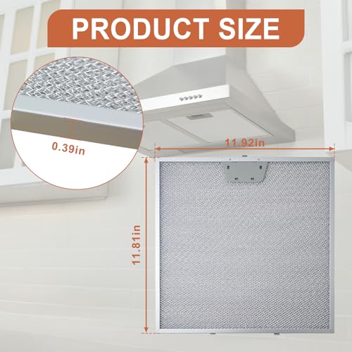 WB02X24872 Range Hood Grease Filters Compatible with GE Vent Hood (2 Count)