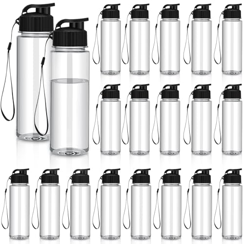20 Pcs 17 Oz Plastic Water Bottles Bulk Sports