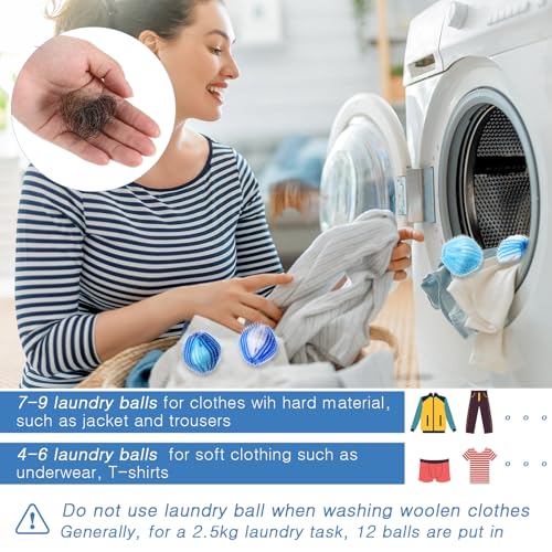12 Pieces Pet Hair Remover for Laundry (12 Count)