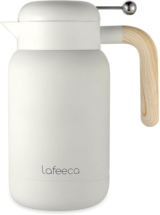 Aura Thermal Coffee Carafe - Vacuum Insulated Stainless Steel Tea Pot & Water Pitcher, Keeps Drinks Hot or Cold, BPA-Free, Beverage Dispenser Thermos - 51 oz Dune