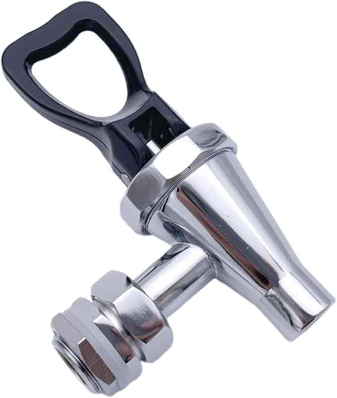 1/2 Inch Beverage Dispenser Faucet Spout Brass Material Hot Drinks Tap for Juice Cold Hot Water Supplies Household Accs, Black