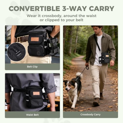 Dog Walking & Training Bag with Water Bottle Holder