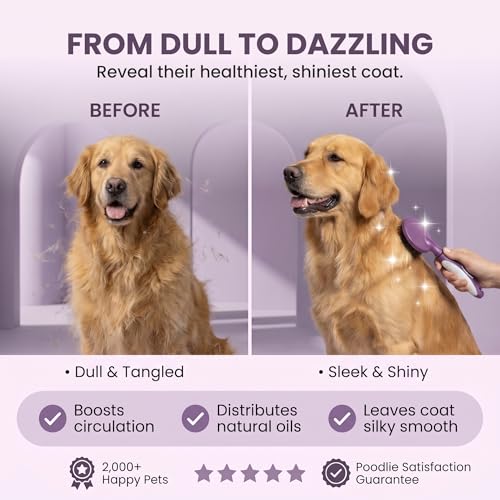 Round Bristle Pet Brush for Dogs and Cats