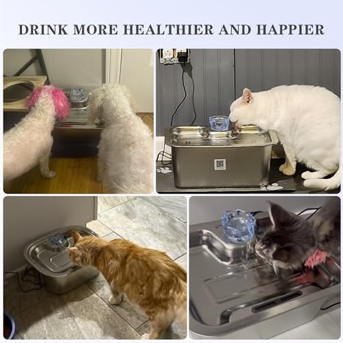 4 Packs Replacement Filters for Dog Water Fountain (4 Count)