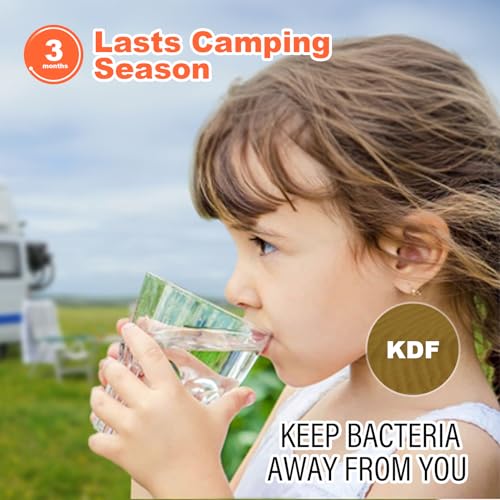 RV Camper Inline Water Filter Reduce Chlorine and Odor (4 Count)