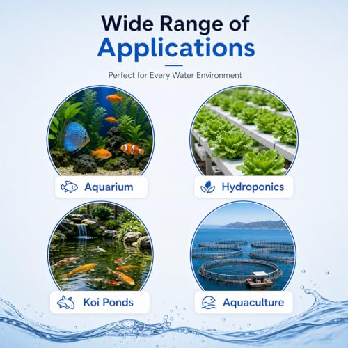 Smart 7-in-1 Water Quality Monitor with LoRa Technology: Remote WiFi pH TDS EC ORP SG Salinity Temp Meter with App Alerts, Reliable Signal for Aquariums, Hydroponics and Koi Ponds
