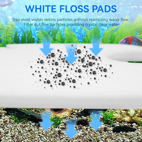 16 Pack Aquarium Canister Filter Pads Compatible with AMOSIJOY and PONDFORSE 172 (16 Count)