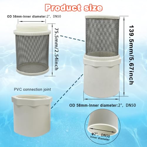 2 inch Stainless Steel Filter Cover Connected to 2 inch