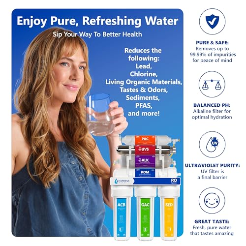 11 Stage Reverse Osmosis Water Filtration System with Alkaline & UV Filter