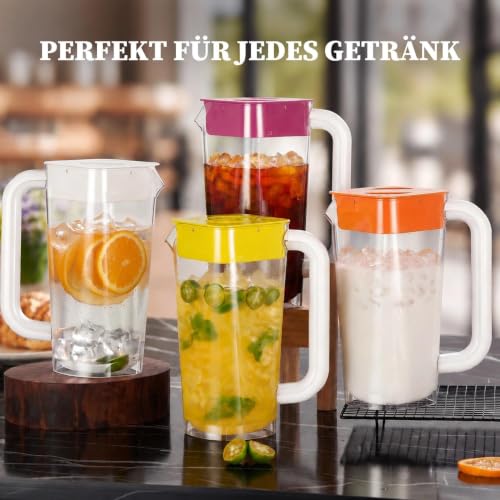 2L 68 oz Plastic Pitcher with Lid & Handle