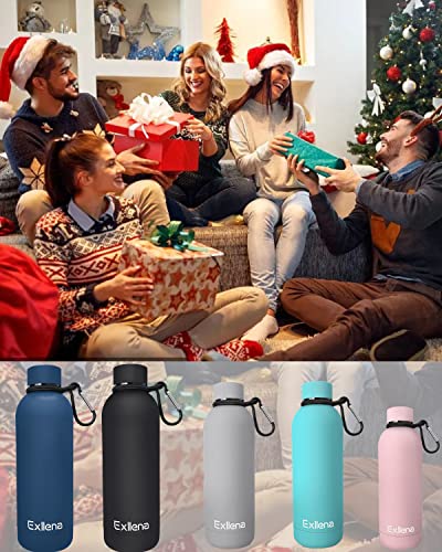 Slim Insulated Water Bottles for Travel 25oz with Clip