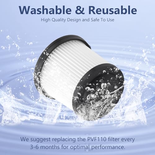 PVF110 Replacement Filter for Black and Decker Handheld Pivot Vacuum (6 Count)