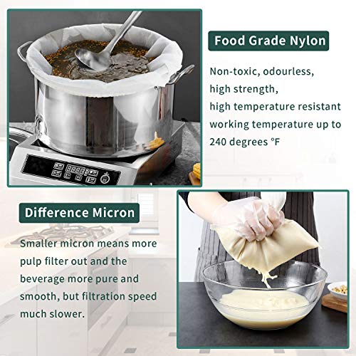 12"x18" Nylon Mesh Strainer Bags for Almond Nut Milk