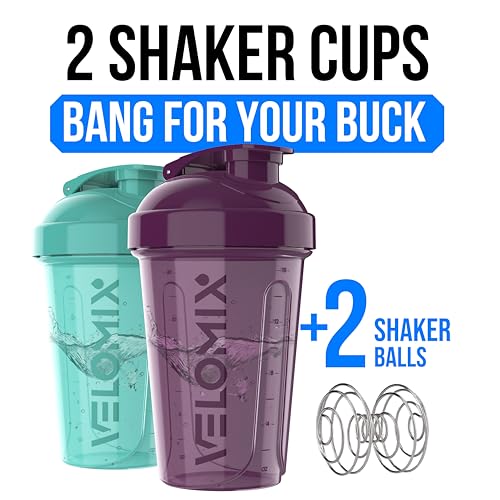 2 Pack 20oz Protein Shaker Bottle for Protein Mixes (2 Count)