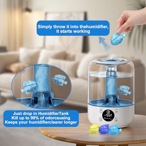 10PC Humidifier Cleaner Fish Universal Humidifier Tank Cleaner Cleaner (10 Count)