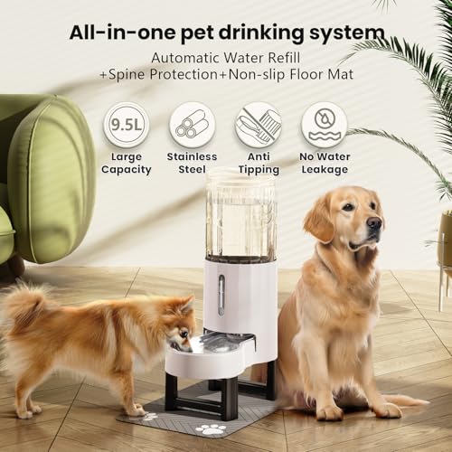 Elevated Dog Water Bowl Dispenser for Large Dogs