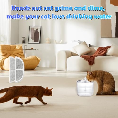 12 Pack Cat Water Fountain Filters for eufy Cat Water Dispensers 3L (12 Count)