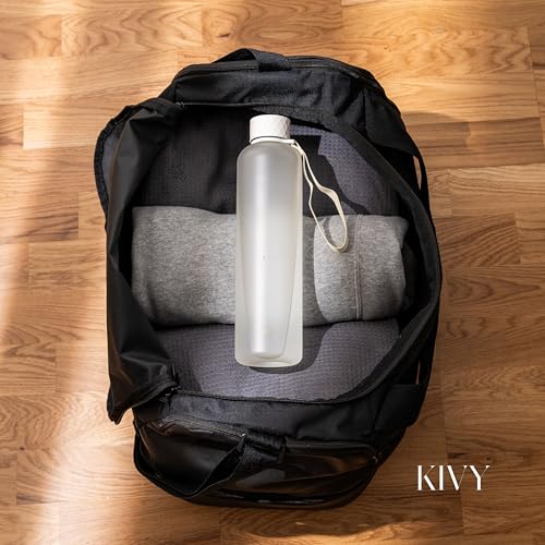 Slim Water Bottle 32oz [Lightweight & Shatterproof] Fits Cupholder & Backpack