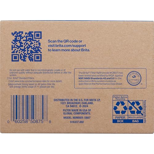 Refillable Water Filter Refill Packs for Pitchers and Dispensers (6 Count)