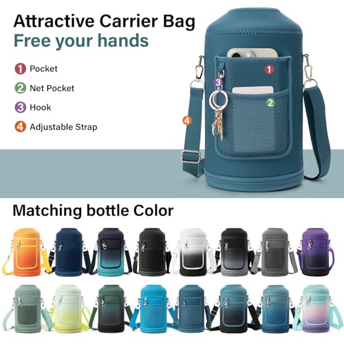 Gallon Insulated Water Bottle with Portable Carrier Bag for Outdoor