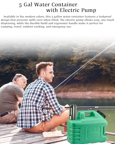 5 Gallon Water Jug with Rechargeable Touch Pump