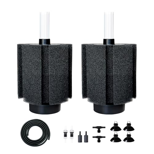 2 Pack 60 70 Gal Aquarium Sponge Filter with Air Stone