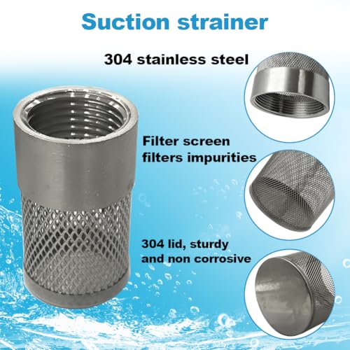 1 2" 304 stainless steel filter head with internal thread diameter of 20mm connected to 1