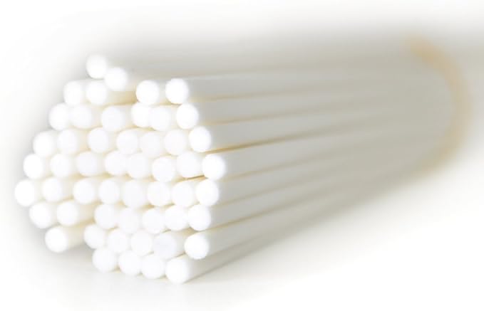 50 Pieces Fiber Reed Diffuser Replacement Refill Sticks for Aroma Fragrance (White, 10" x4mm) - AquaVibe
