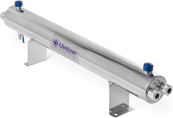 Ultraviolet UV Light Bulb Housing with (2) 36” UV-C Bulbs – for Commercial and Whole House UV Water Filtration Systems – 24 GPM