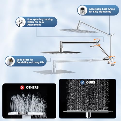 Metal Rain Shower Head with Handheld