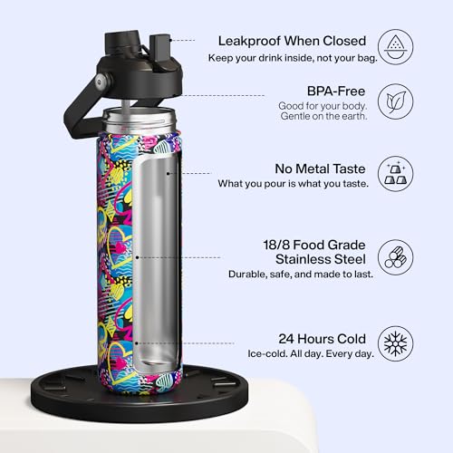 Insulated Water Bottle with Straw Stainless Steel Water Bottle