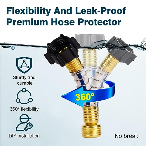2 Pack RV Inline Water Filter with Hose Protector