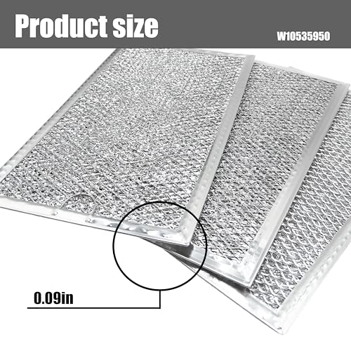 W10535950 PS8769987 Compatible with Whirlpool Microwave Grease Filter 3