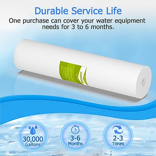1 Micron 20" x 4.5" Whole House Sediment Filter Cartridge (6 Count)