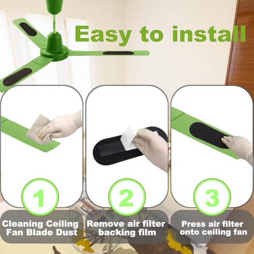 10Pack Ceiling Fan Filters for Blades (10 Count)