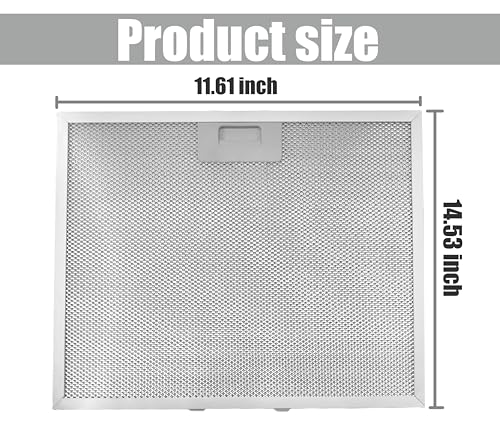 WB02X11011 Range Hood Grease Filter Compatible with GE JV636H1SS JV636H2SS JV536H1SS JV536H2SS JV535H1WW JV635H1BB JV635H2CC 14 (2 Count)