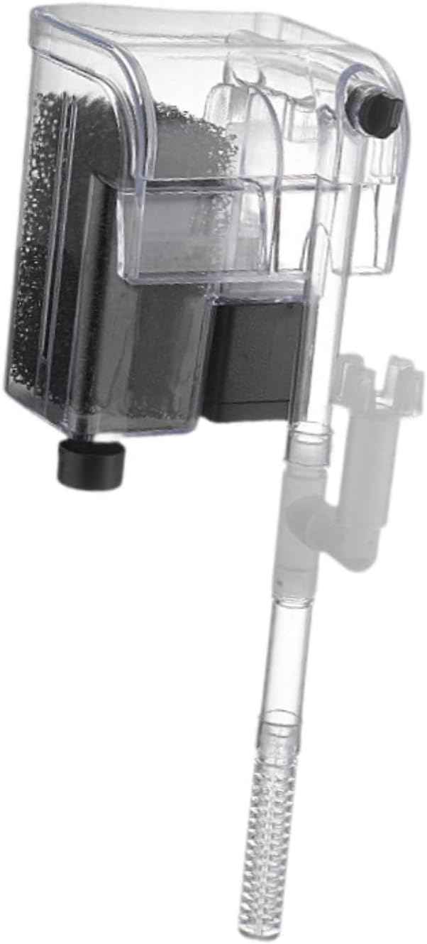 Auto Start Hang on Back Aquarium Adjustable Quiet Fish Tank Hob for Freshwater Accs, B