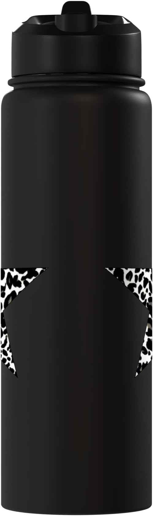 Star Shape - Cute Cheetah Leopard Print Graphic Stainless Steel Insulated Water Bottle