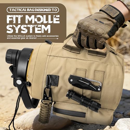 128oz 1 Gallon Tactical Water Bottle with MOLLE Bottle Pouch