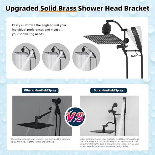 All Metal 12'' Filtered Rainfall Shower Head with Handheld Combo