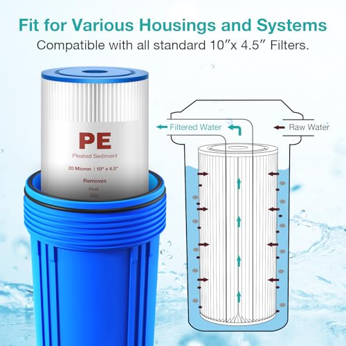 10"x4.5" Pleated Sediment Water Filter (4 Count)
