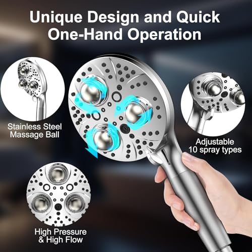 Filter Handheld Shower Head for Residual Chlorine Remove