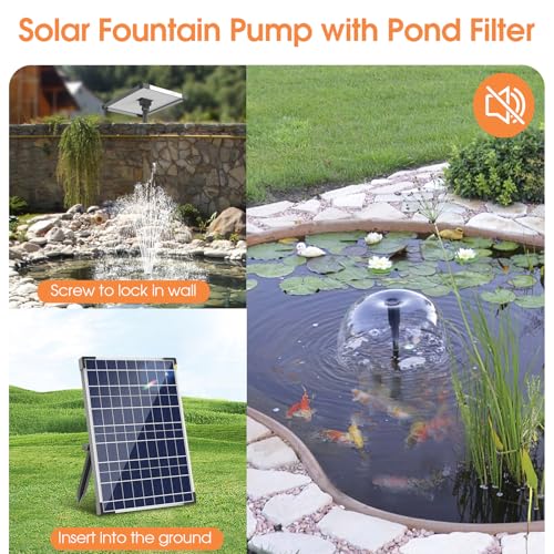 30W Solar Pond Filter with Water Pump Kit