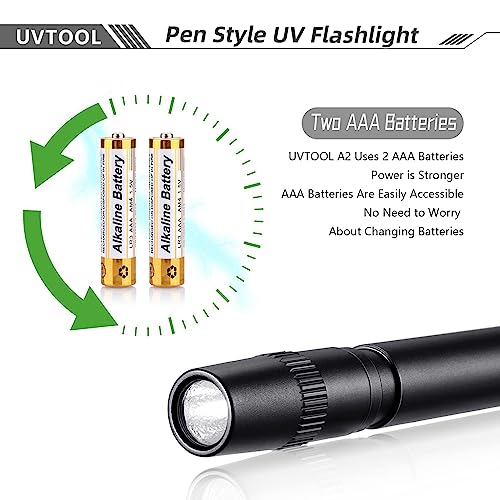 A2D Pen Blacklight 365nm UV Flashlight with Pen High Power Output