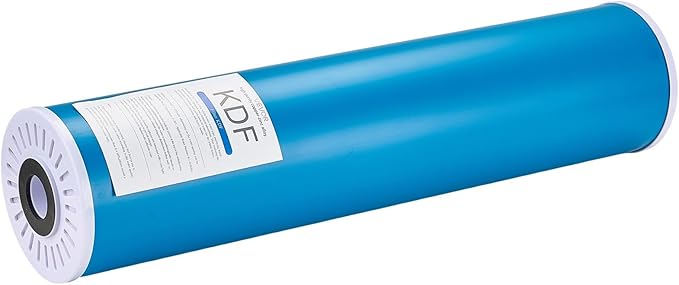 VEVOR KDF Whole House Water Filter, 20 x 4.5 Inch Universal Fit Cartridge, 100,000 Gal Capacity, Coconut Shell GAC + Copper Zinc Alloy, Reduces Heavy Metals, Chlorine, Bad Taste & Odor