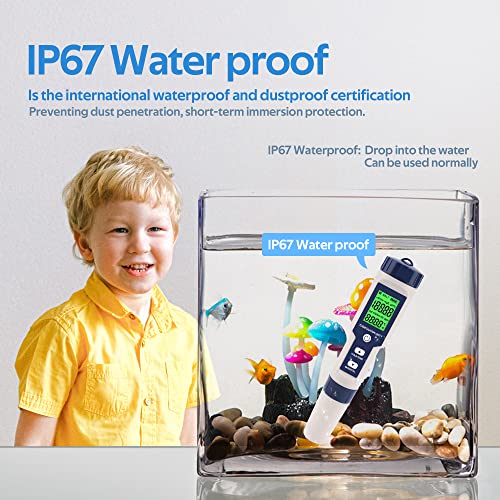 PH Meter for Water 5 in 1 PH Temp TDS and EC Meter