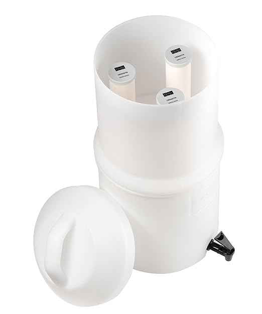 TRK Drip Ceradyn Gravity Personal or Group Water Filter, Long-Lasting Up to 150,000L, Cleanable 0.2 Micron Ceramic Elements for RV, Cabins, Base Camps and Emergency Preparedness