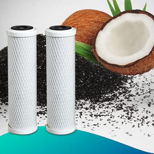 CFS – 2 Pack Carbon Block Water Filter Cartridges Compatible with Flow-Pur 8, WCBCS-975-RV Models – Removes Bad Taste & Odor – Whole House Replacement Filter Cartridge – 5 Micron