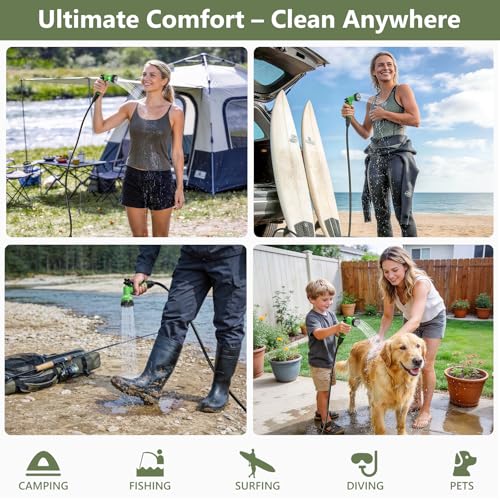 Portable Shower for Camping with Integrated Design
